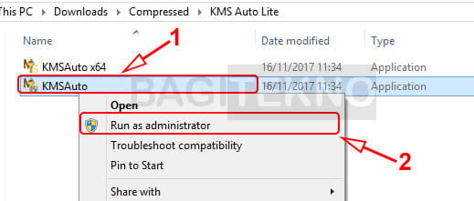 Menjalankan KMS Activator Auto Lite